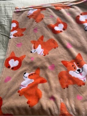Corgi throw blanket